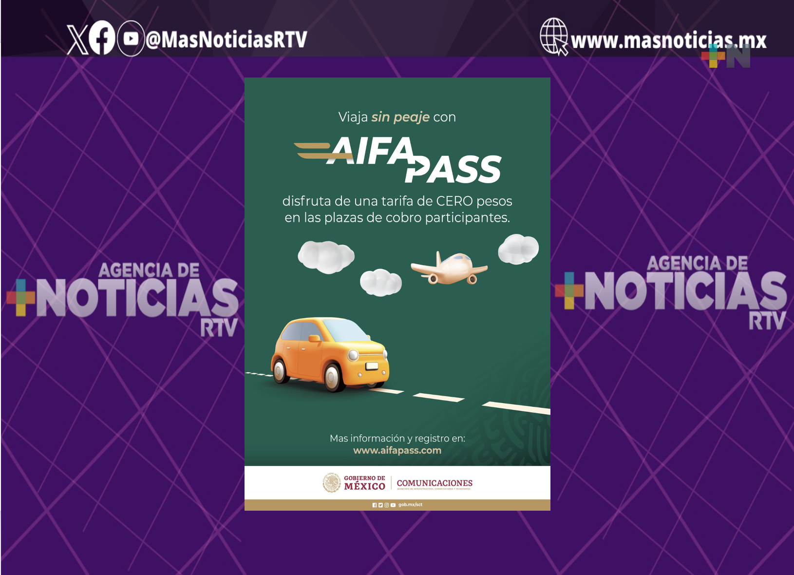 Programa “AIFA PASS” beneficia a pasajeros del AIFA en autopistas y plazas de cobro